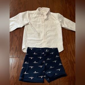 H&M Cream Button-Up Shirt